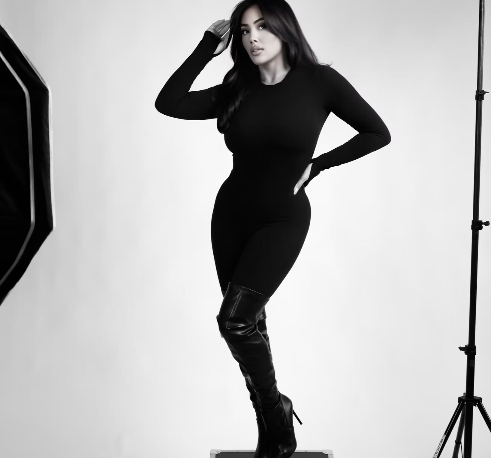 Anjali Wrenn, founder of A-LIST BEAUTY, in an editorial studio portrait