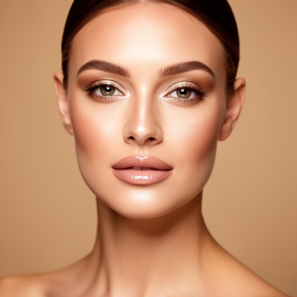 Soft glam beauty look